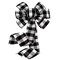 Buffalo Plaid Christmas Wreath Bow - 10" Wide, 18" Long Pre-Tied Bow, Black and White Checkers, Fall Decor, Door Decoration, Swag, Wreath, Garland, Boxing Day, Winter, Thanksgiving